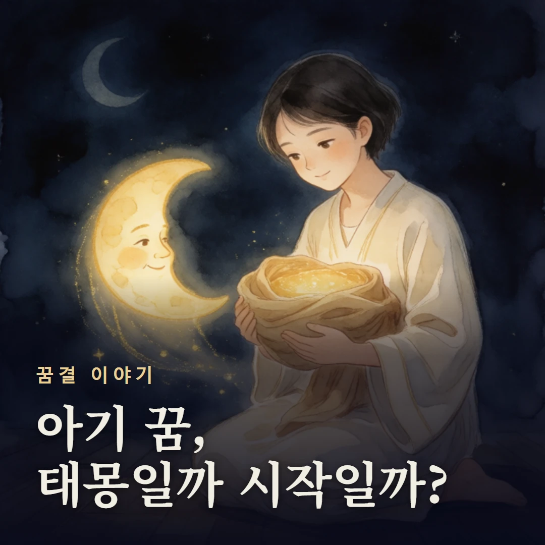 꿈결 이야기 표지 — 아기 꿈, 태몽일까 시작일까?