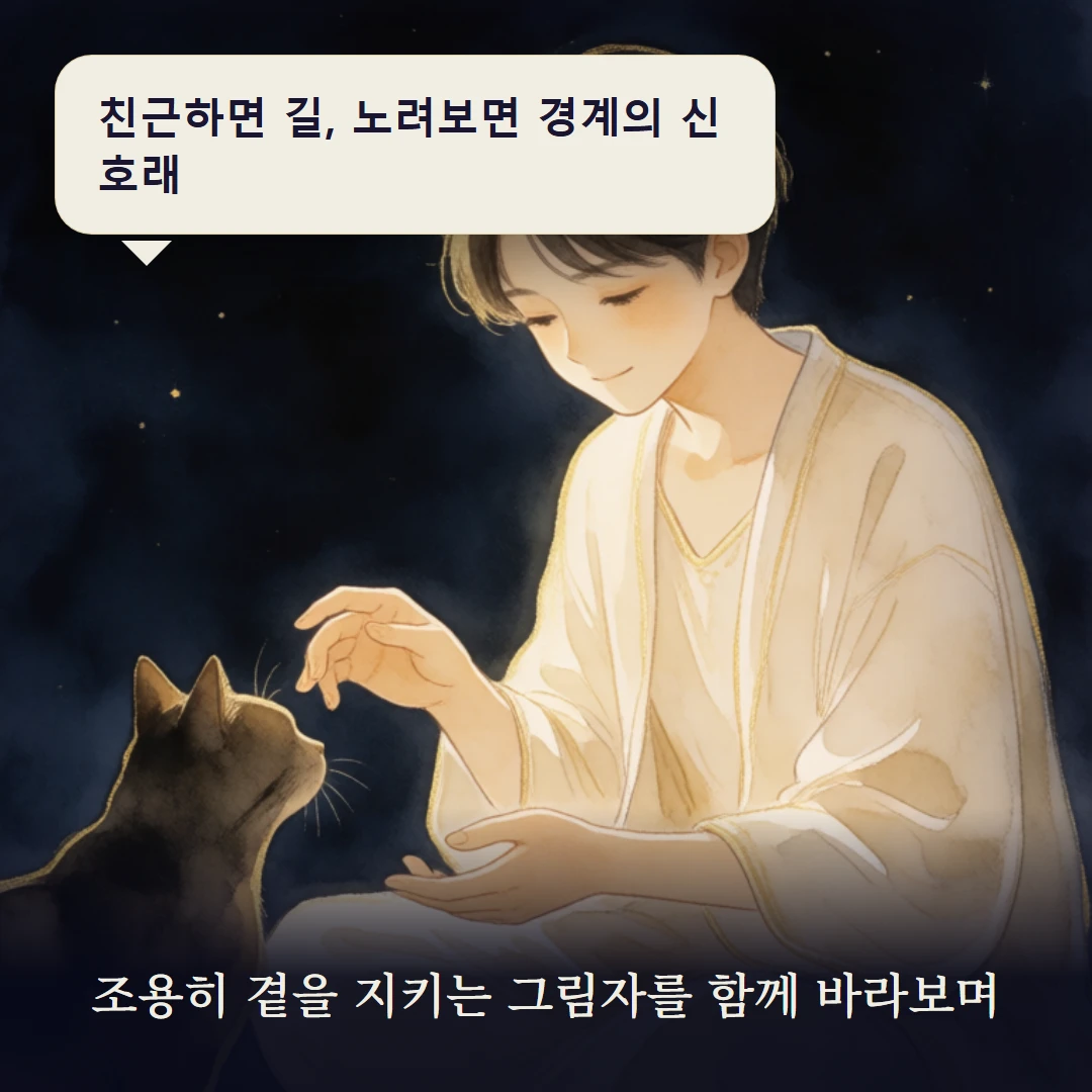 이야기 3컷 — 조용히 곁을 지키는 그림자를 함께 바라보며