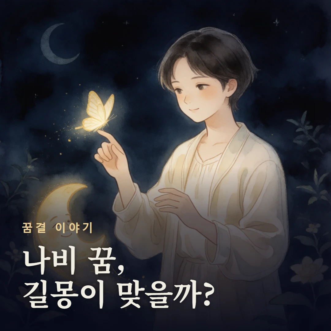 꿈결 이야기 표지 — 나비 꿈, 길몽이 맞을까?