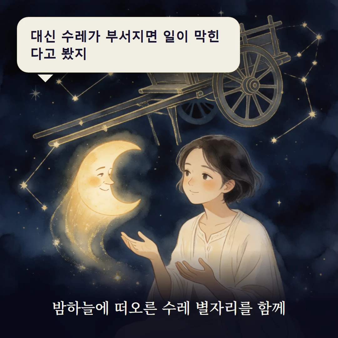 이야기 3컷 — 밤하늘에 떠오른 수레 별자리를 함께