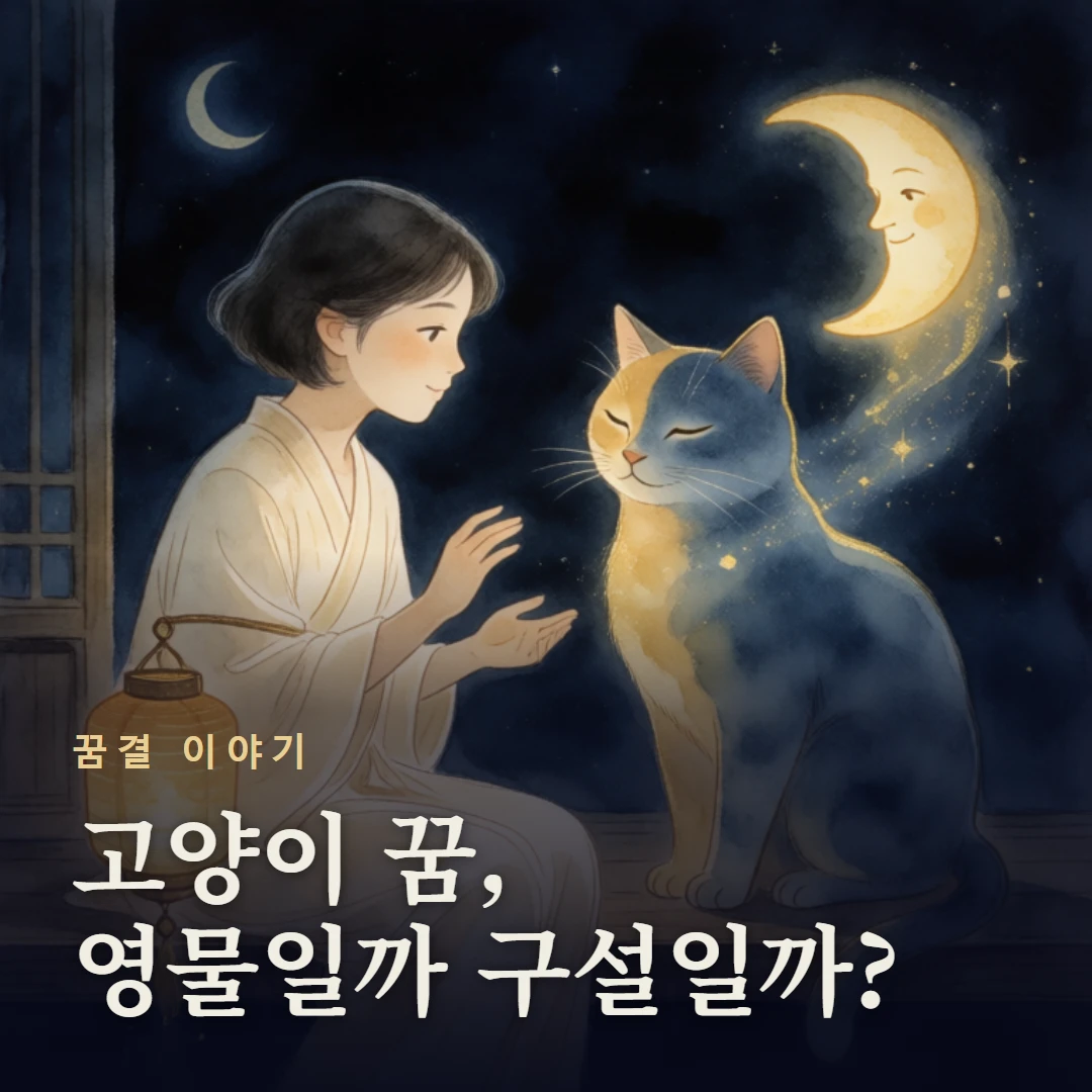 꿈결 이야기 표지 — 고양이 꿈, 영물일까 구설일까?