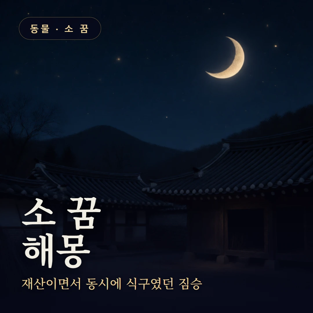 소 꿈 요약 표지 — 재산이면서 동시에 식구였던 짐승