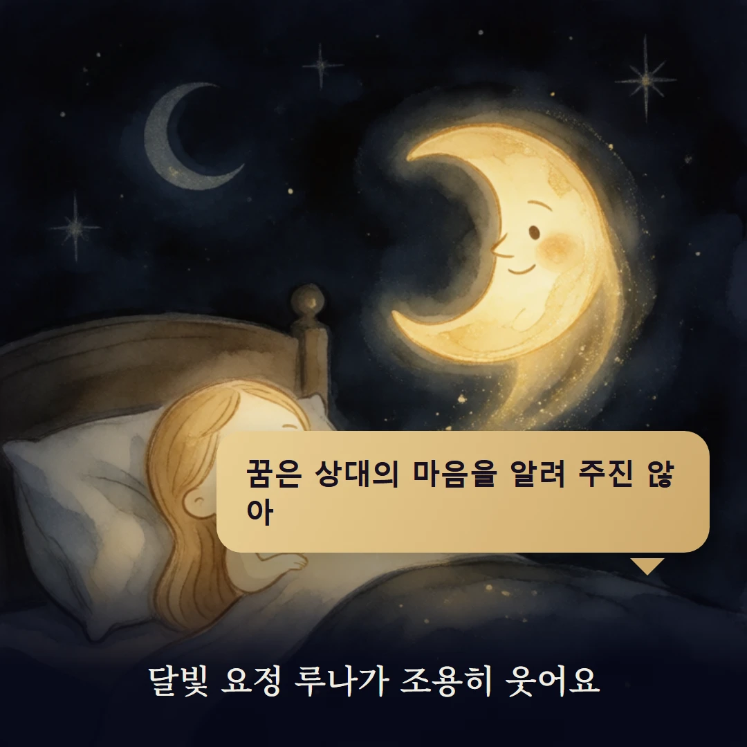 이야기 2컷 — 달빛 요정 루나가 조용히 웃어요
