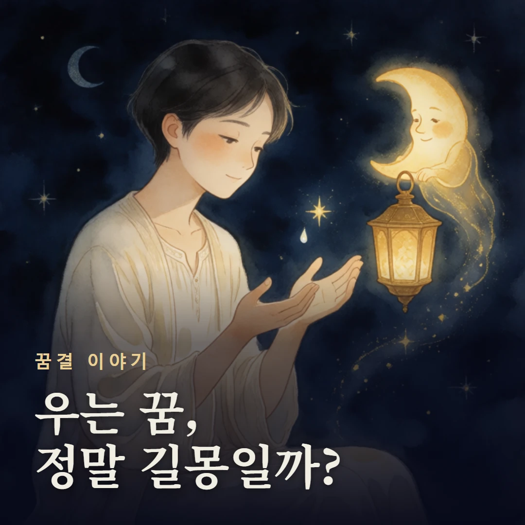 꿈결 이야기 표지 — 우는 꿈, 정말 길몽일까?