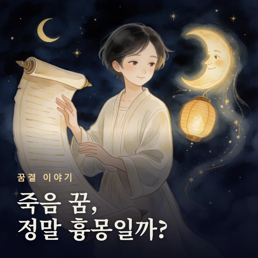 꿈결 이야기 표지 — 죽음 꿈, 정말 흉몽일까?