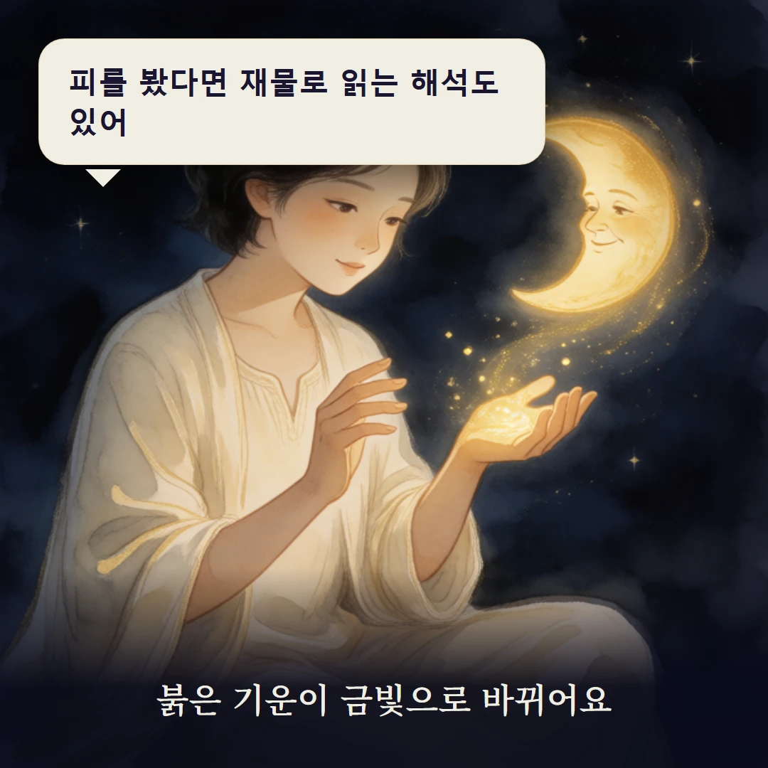 이야기 3컷 — 붉은 기운이 금빛으로 바뀌어요