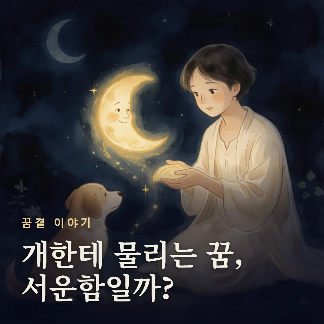 꿈결 이야기 표지 — 개한테 물리는 꿈, 서운함일까?
