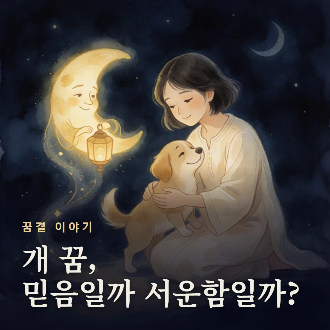 꿈결 이야기 표지 — 개 꿈, 믿음일까 서운함일까?