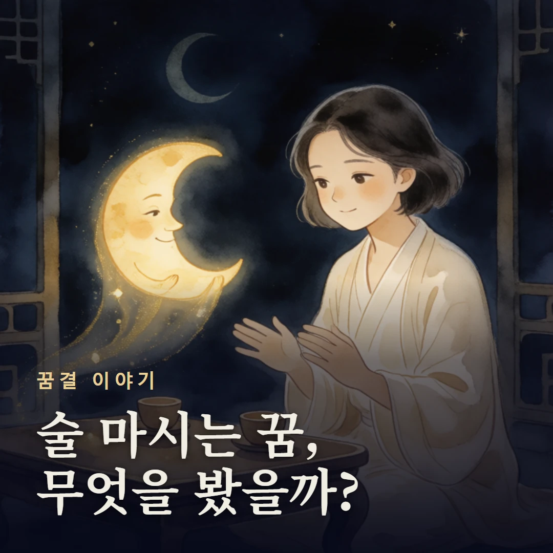 꿈결 이야기 표지 — 술 마시는 꿈, 무엇을 봤을까?