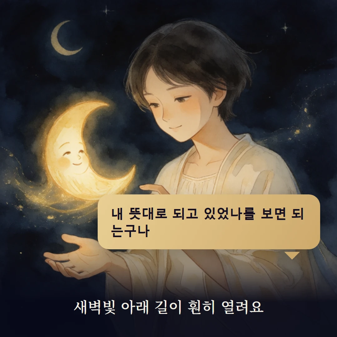 이야기 4컷 — 새벽빛 아래 길이 훤히 열려요