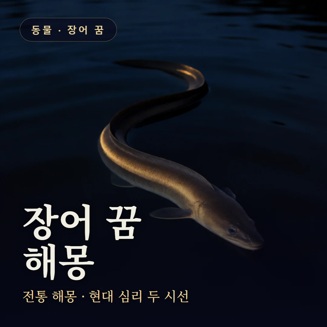 장어 꿈 요약 표지 — 전통 해몽 · 현대 심리 두 시선