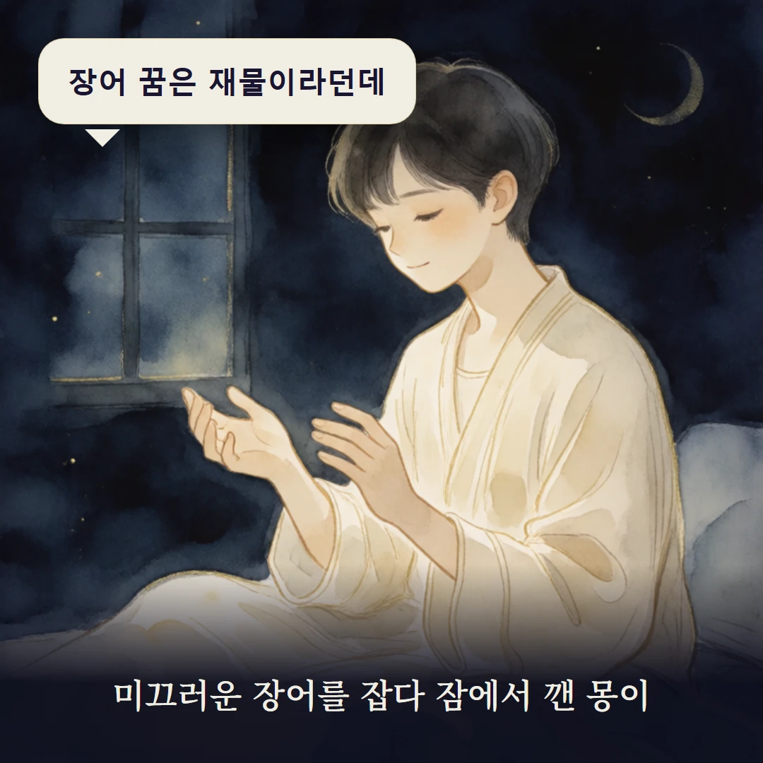 이야기 1컷 — 미끄러운 장어를 잡다 잠에서 깬 몽이