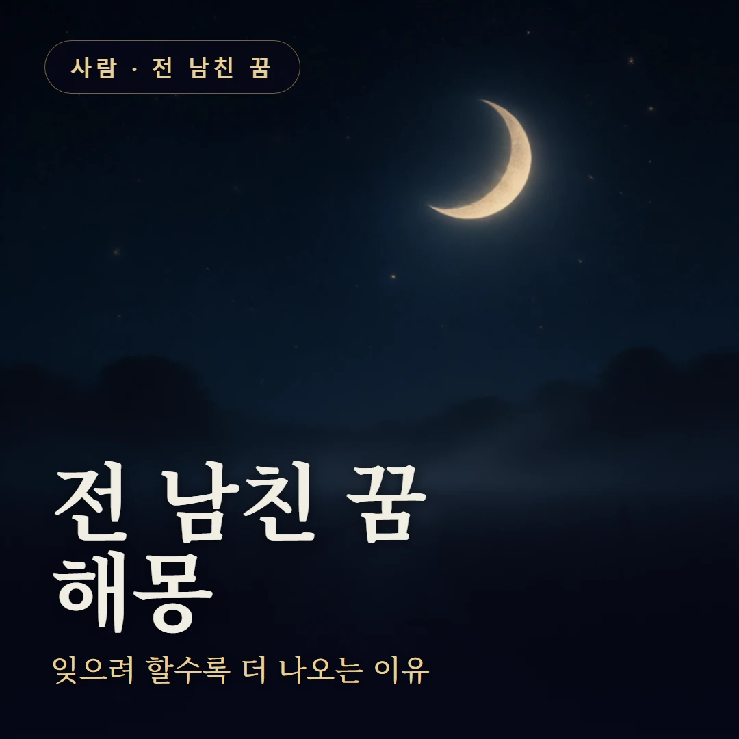 전 남친 꿈 요약 표지 — 잊으려 할수록 더 나오는 이유
