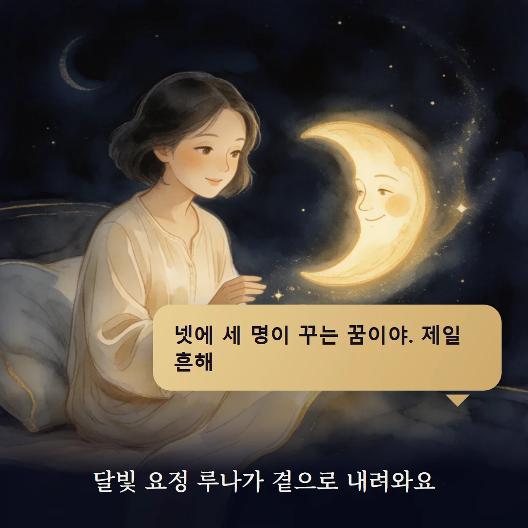 이야기 2컷 — 달빛 요정 루나가 곁으로 내려와요