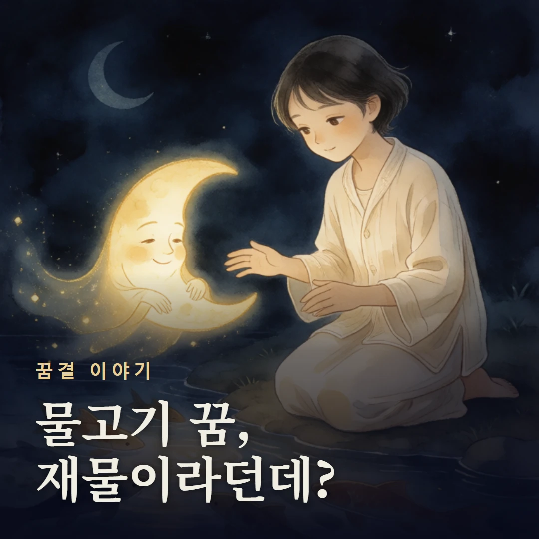 꿈결 이야기 표지 — 물고기 꿈, 재물이라던데?