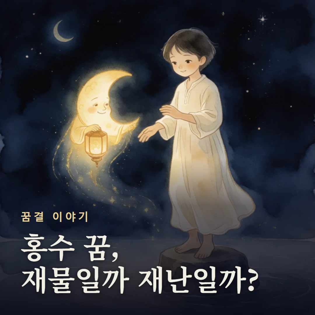 꿈결 이야기 표지 — 홍수 꿈, 재물일까 재난일까?