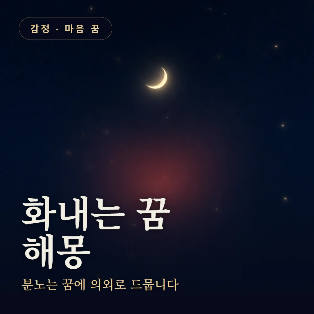 화내는 꿈 요약 표지 — 분노는 꿈에 의외로 드뭅니다