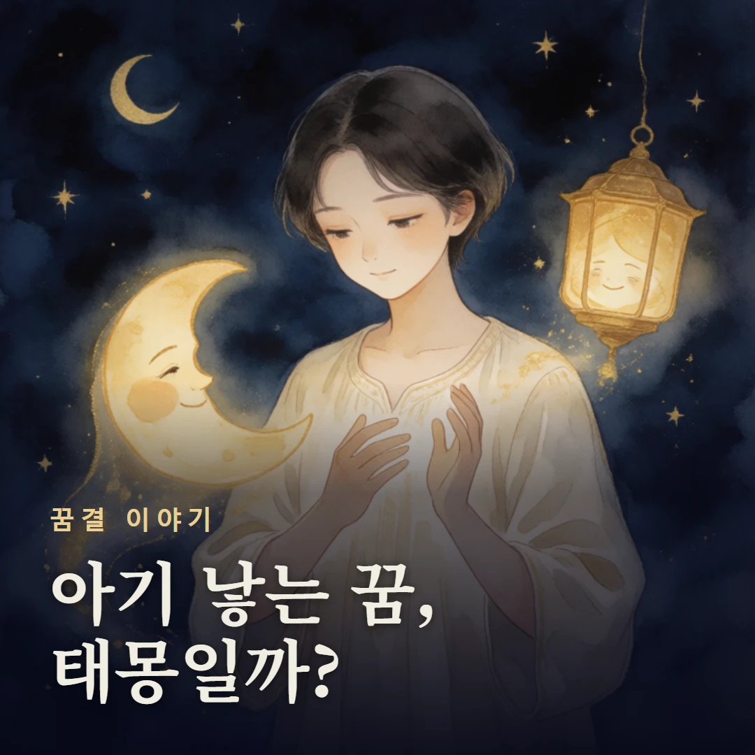 꿈결 이야기 표지 — 아기 낳는 꿈, 태몽일까?