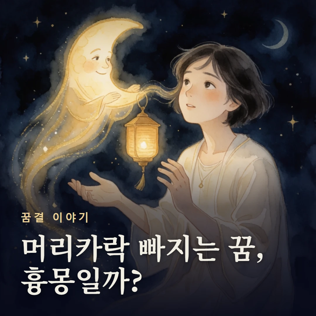 꿈결 이야기 표지 — 머리카락 빠지는 꿈, 흉몽일까?