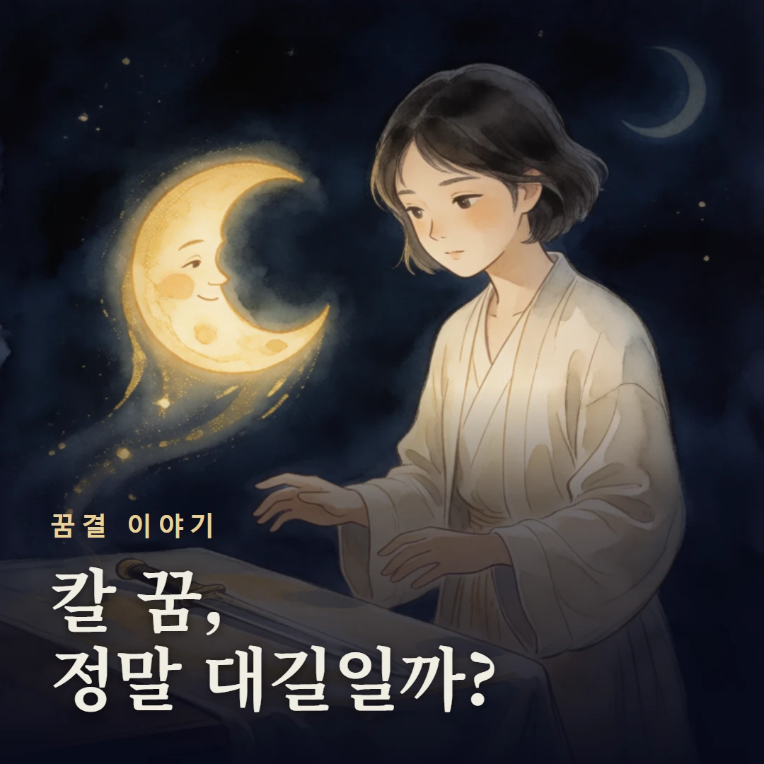 꿈결 이야기 표지 — 칼 꿈, 정말 대길일까?