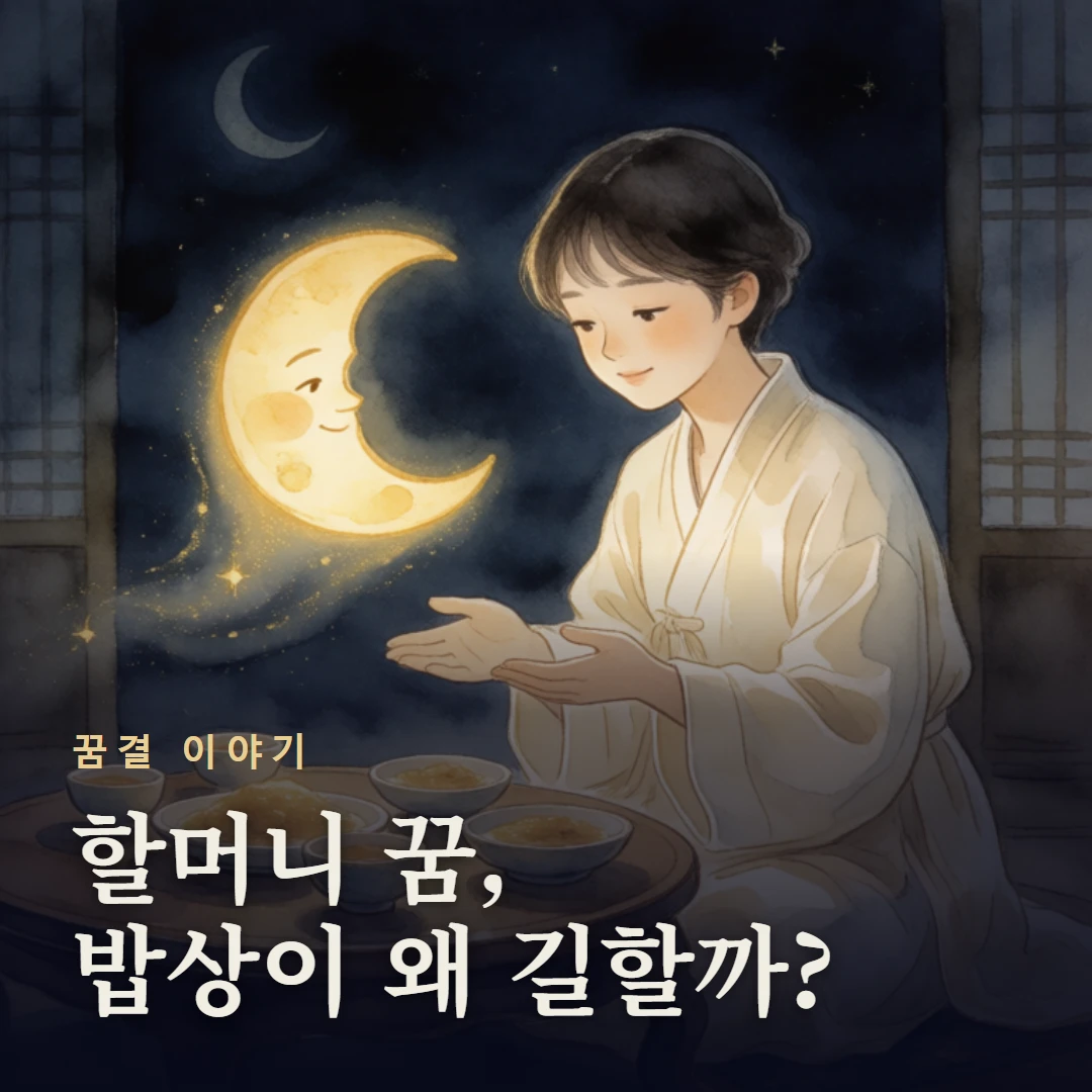 꿈결 이야기 표지 — 할머니 꿈, 밥상이 왜 길할까?