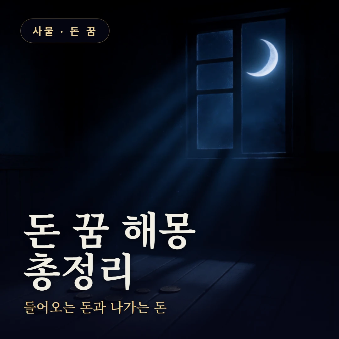 돈 꿈 요약 표지 — 들어오는 돈과 나가는 돈