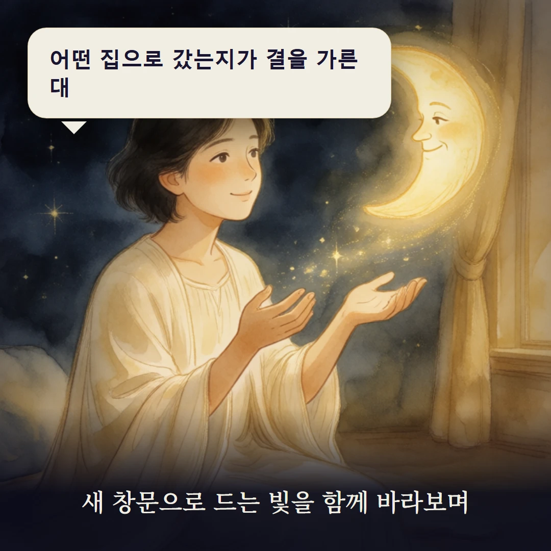 이야기 3컷 — 새 창문으로 드는 빛을 함께 바라보며