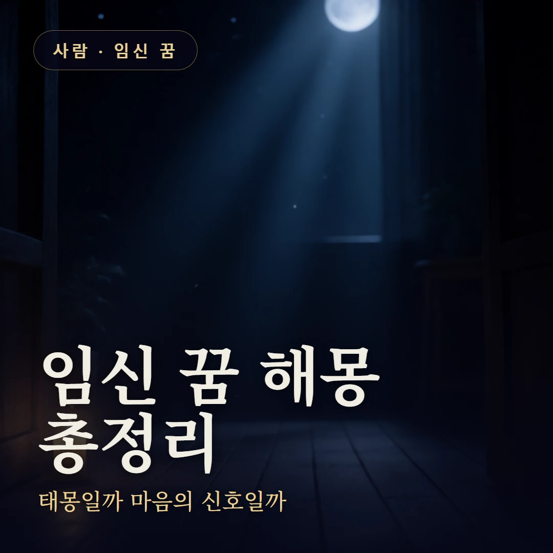 임신 꿈 요약 표지 — 태몽일까 마음의 신호일까