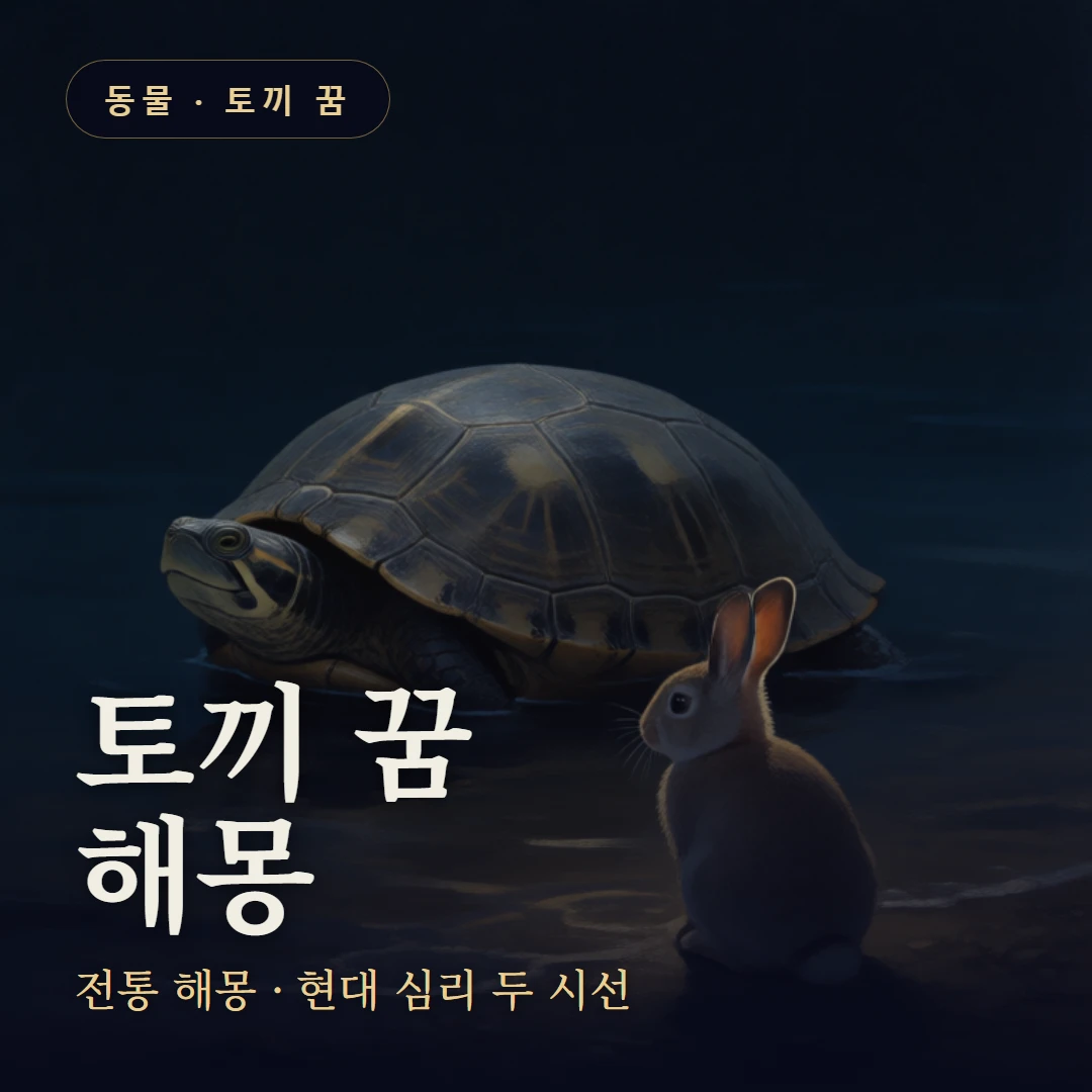 토끼 꿈 요약 표지 — 전통 해몽 · 현대 심리 두 시선