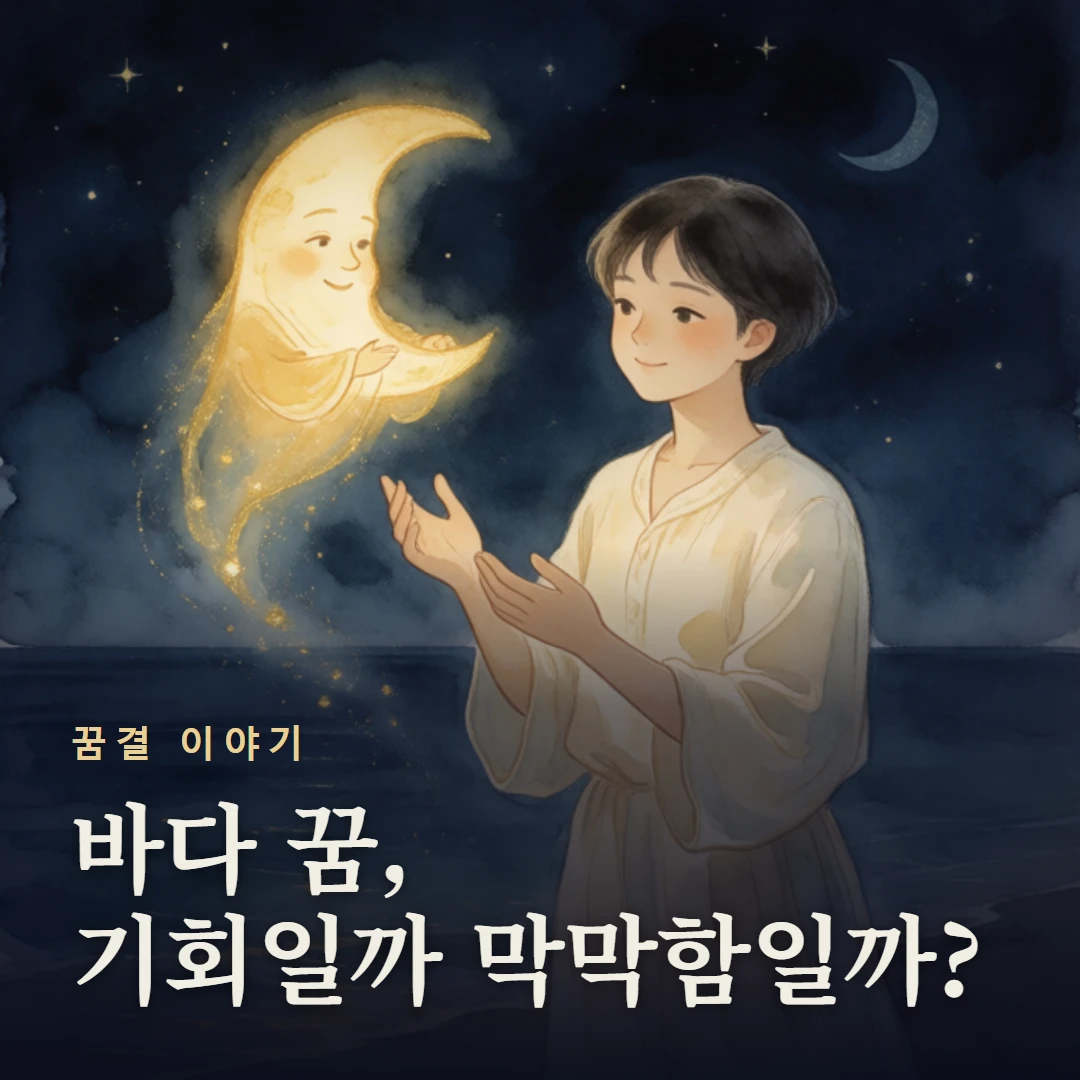 꿈결 이야기 표지 — 바다 꿈, 기회일까 막막함일까?