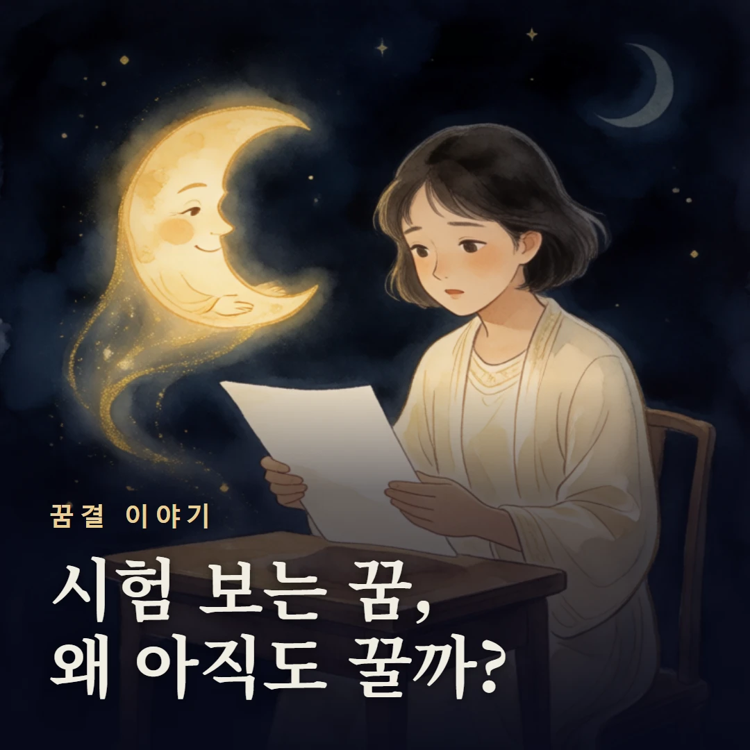 꿈결 이야기 표지 — 시험 보는 꿈, 왜 아직도 꿀까?