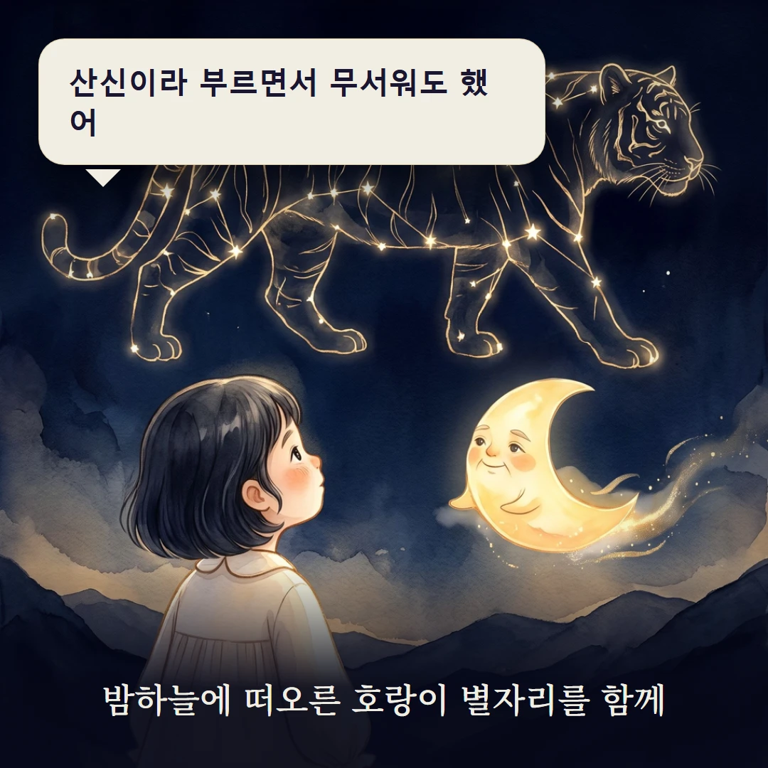 이야기 3컷 — 밤하늘에 떠오른 호랑이 별자리를 함께