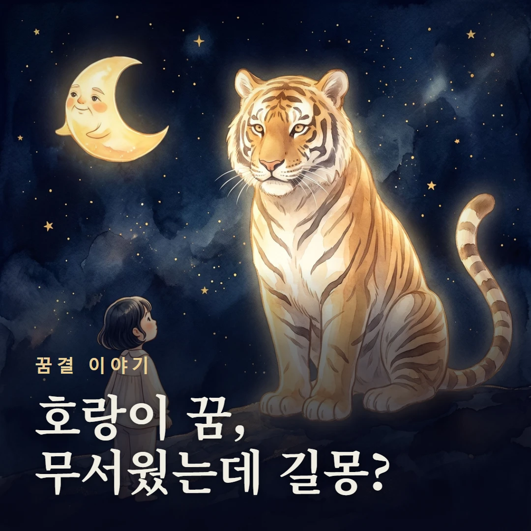 꿈결 이야기 표지 — 호랑이 꿈, 무서웠는데 길몽?