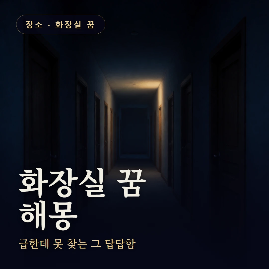 화장실 꿈 요약 표지 — 급한데 못 찾는 그 답답함