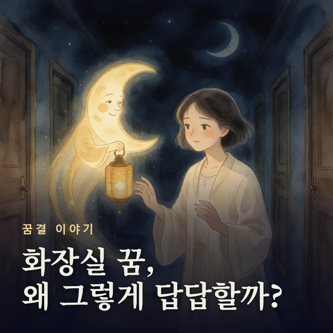 꿈결 이야기 표지 — 화장실 꿈, 왜 그렇게 답답할까?