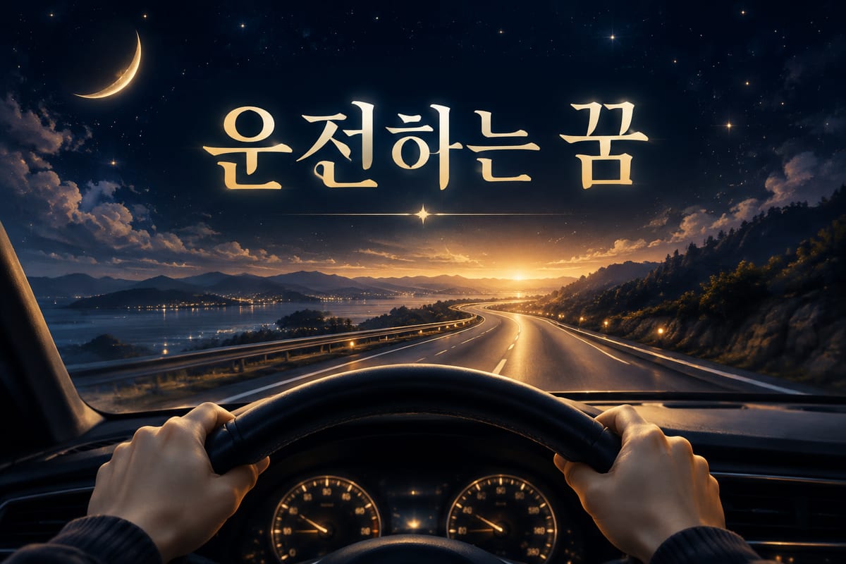 운전하는 꿈 해몽 — 핸들을 누가 잡고 있었나