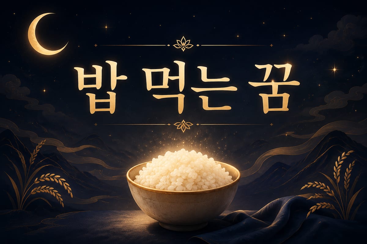 밥 먹는 꿈 해몽 — 배부르게 먹으면 좋은 이유