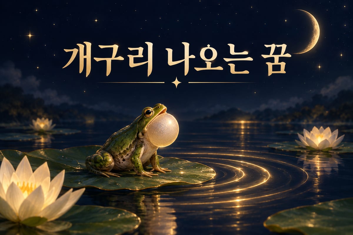 개구리 꿈 해몽 — 문헌이 적은 것은 모습이 아니라 울음이었다