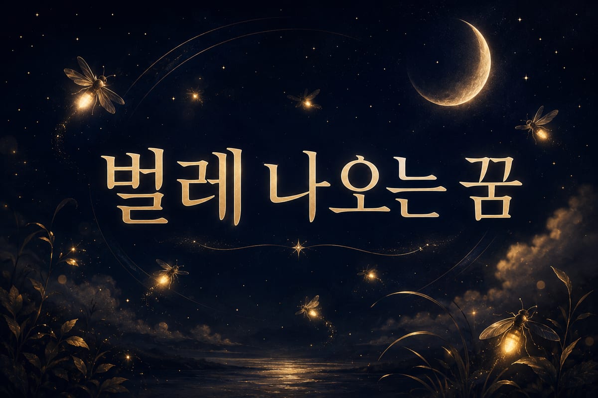 벌레 꿈 해몽 총정리 — 재물의 상징일까 걱정일까