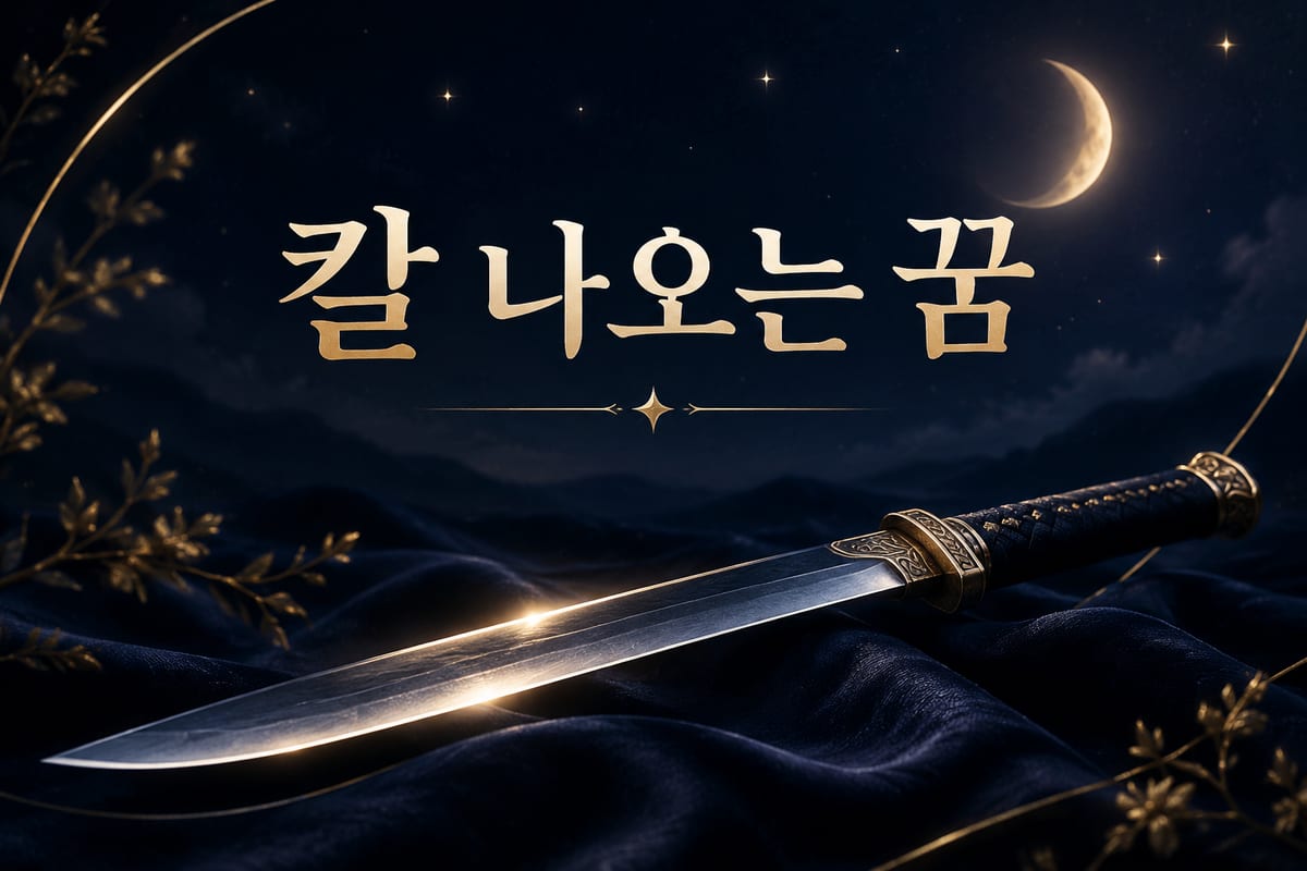 칼 꿈 해몽 — 맞아 죽으면 대길이라 적혀 있다