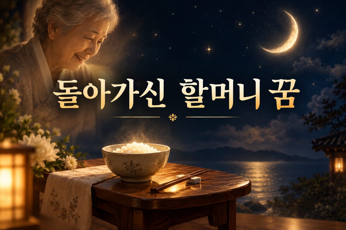 돌아가신 할머니 꿈 해몽 — 밥을 차려 주시던 그 장면