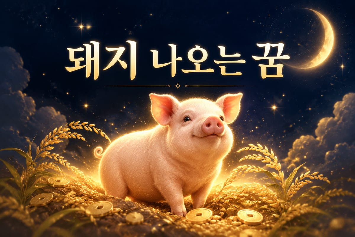 돼지꿈 해몽 총정리 — 문헌은 "먹을 것"이라 적었다
