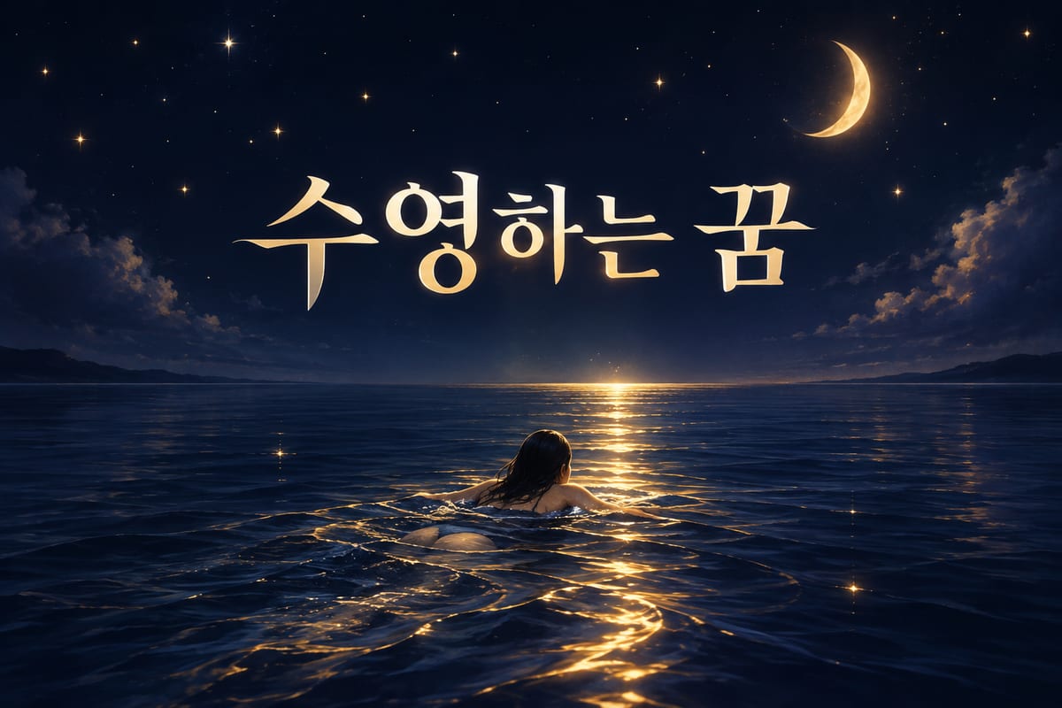 수영하는 꿈 해몽 — 문헌의 물에는 헤엄이 없다