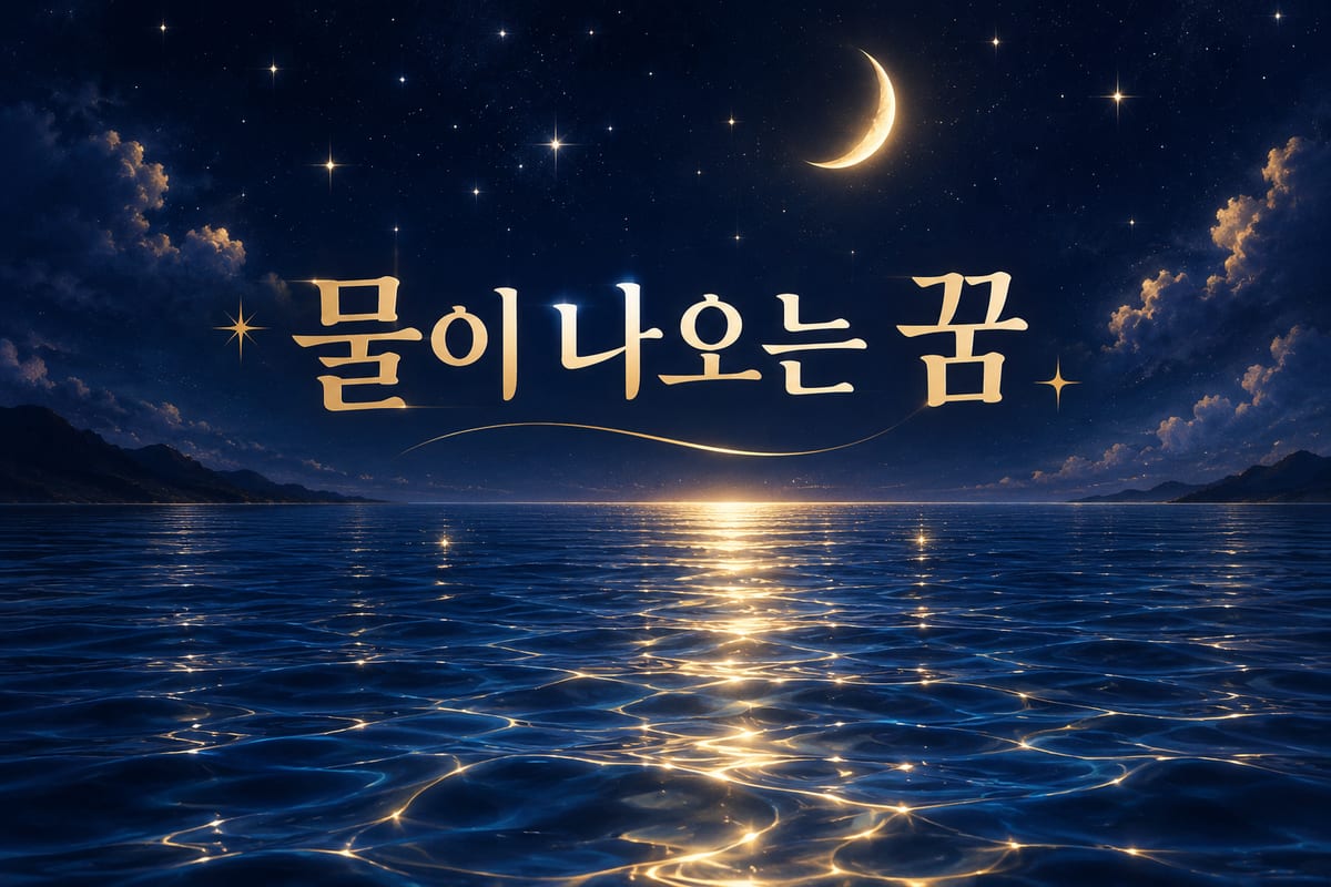 물꿈 해몽 총정리 — 갈림길은 양이 아니라 맑음